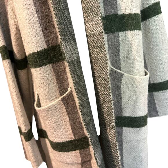 Cyrus NYC Sweater Coatigan Open Plaid SZ LG NWT Causal Luxury Comfort Wear - Picture 7 of 11